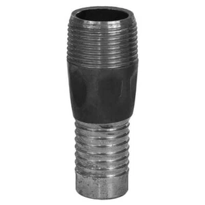 Combination (KC) Nipple Fitting, Hex Body, 1-1/4" Hose Shank x 1-1/4" Male NP... - Picture 1 of 1