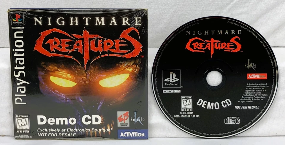 Nightmare Creatures DEMO w/ Sleeve (PS1, PlayStation, 1997) - Image 1 of 1