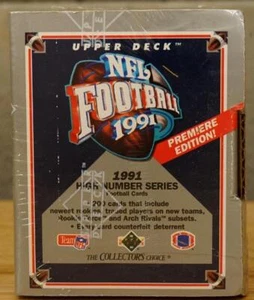 1991 Upper Deck NFL Football Cards High Number Series Box New Sealed 200 Cards - Picture 1 of 5