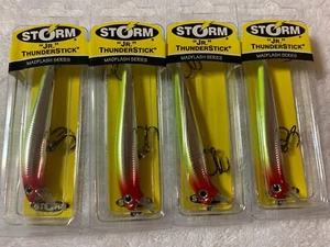 (LOT OF 4) **SALE**. STORM JR THUNDERSTICK MADFLASH 1/4oz. CHROME CLOWN NIP - Picture 1 of 3