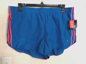 Danskin Now Womens Shorts XL 16-18 Blue Pink Stretch Athletic Running Workout - Picture 1 of 6