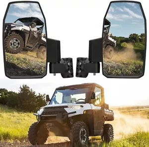 Polaris General 1000/XP 1000 Wider UTV Side Mirrors by Kemimoto - B0106-07101BK - Picture 1 of 5