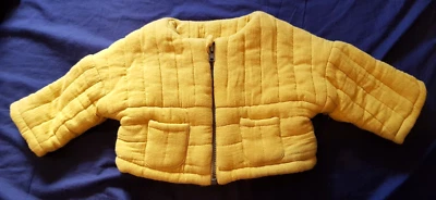 La Redoute Mustard Coat 3 Months Zip front - Image 1 of 4