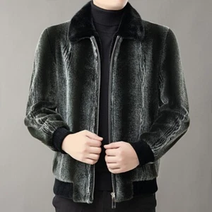 Nerzmantel Herren Winter verdickt warm High End Business Pelz Nerz Samt Jacke - Bild 1 von 21