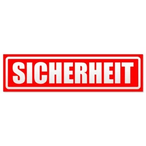 Sicherheit Security invertiert Magnetschild Schild magnetisch - Picture 1 of 25