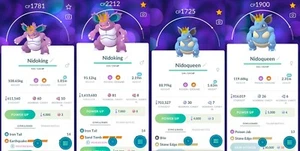 Nidoking, Nidoqueen XXL, XL | For exhibitions | Pokemon Trade Go✨ - Picture 1 of 2