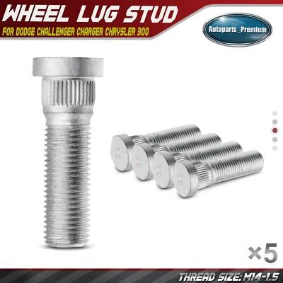 5x Perno de rueda M14-1.5 para cargador Chrysler 300 05-21 Dodge Challenger 08-20 Foto 1 de 4