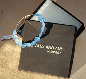 Pulsera ALEX & ANI Sugar Rush EWB - Frambuesa Azul ~ Cuentas de alambre expandidas retiradas - Imagen 1 de 2