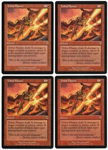 Tribal Flames x4 4x 2000 Invasion PLAYSET Red Common Sorcery MTG NM AZ1 - Bild 1 von 2