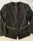 Jacket Blaze Express No Collar Zipper Pockets size 6 Black Professional