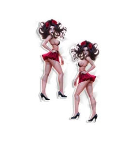 Calcomanías de vinilo Rosa Day of the Dead Undead Pin Up rosa pegatinas vintage - Imagen 1 de 3