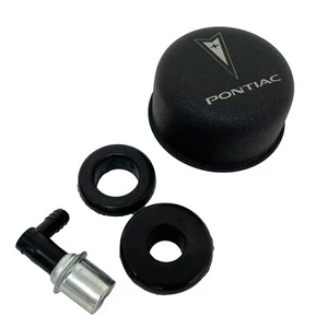 Juego de respirador, válvula PCV y ojales Pontiac Logo negro - Ansen EE. UU. - Imagen 1 de 3