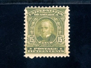 USAstamps Unused FVF US Serie of 1902 Henry Clay Scott 309 OG MHR - Picture 1 of 2