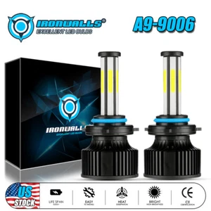 6 Sides 9006 HB4 LED Headlight Low Beam Bulbs Conversion Kit Super Bright 6500K - Picture 1 of 12