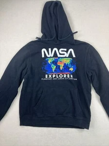 Old Navy NASA Explorer Adult Size Medium Black Hoodie Pullover Sweatshirt - Imagen 1 de 18