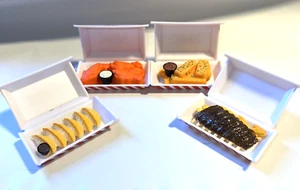 Zuru Mini Brands Foodie Series 1-TGI FRIDAYS-Lot of 4 Pieces-Ribs Potstickers - Picture 1 of 4