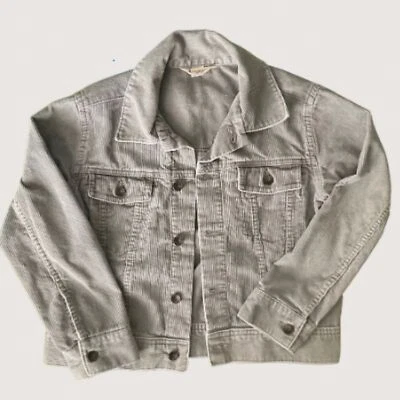 Chaqueta de pana vintage Land’s End para niños gris talla pequeña Foto 1 de 4