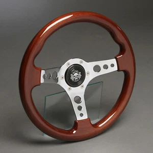 Holzlenkrad Sportlenkrad Holz 330mm Nabe Mercedes W201 W124 W126 W107 W123 W463 - Picture 1 of 3