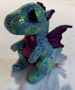 Ty Beanie Boos Cinder The Green Dragon Plush - Picture 1 of 5