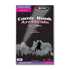BCW Regular/Silver Comic Book Mylar Archivals 50 pack 7 1/4" x 10 1/2" 2 MIL