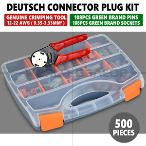 500PCS Deutsch DT Connector Plug Kit With Genuine Deutsch Crimp Tool Auto Marine