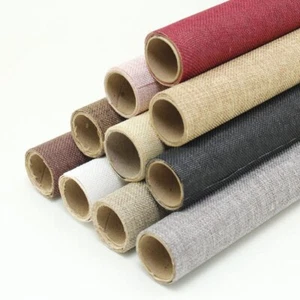 Self-adhesive Linen with Glue DIY Craft Fabric For Cabinet Renovation Decoration - Picture 1 of 17
