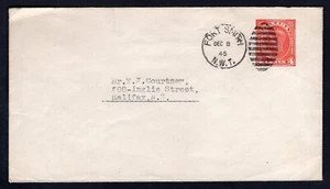 Canada FORT SMITH NWT 1945 Duplex on 4c Stationery Cover to Halifax - Picture 1 of 2