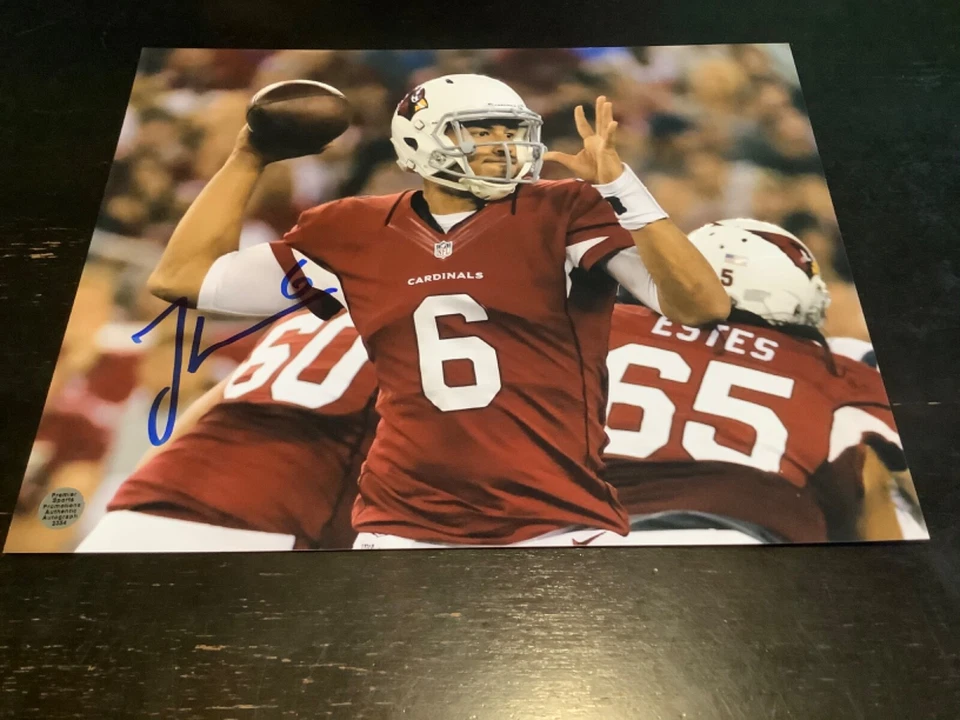 Logan Thomas autografado 8x10, certificado de autenticidade Cardinals 100% autêntico, LIMPEZA  - Imagem 1 de 1