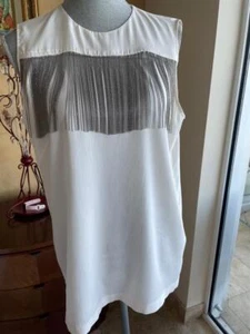 Brunello Cucinelli Seide Monilli Fransenbluse Top Gr. L neu mit Etikett $ 1900 - Bild 1 von 7