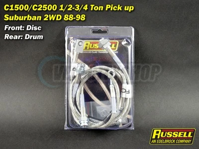 Russell Brake Lines 88-00 C1500/C2500 pick up 2x2 | 95-99 C1500 Tahoe Yukon 2x2 Foto 1 de 4