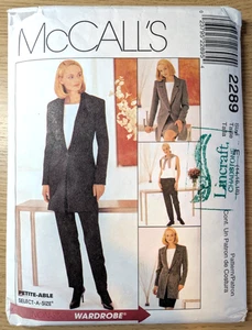 McCall's 2289 Sz 14-18 Miss Petite-able Jacket Top Pants Skirt Work Suit Uncut - Picture 1 of 3
