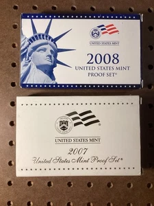 2007 & 2008 Proof Set Lot of 2 - Picture 1 of 11