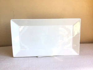 Williams Sonoma Open Kitchen White Ceramic Modern Rectangle Serving Platter - Picture 1 of 4