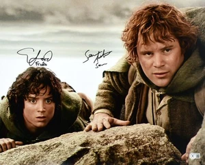 Sean Astin Elijah Wood Signed Lord of the Rings 16x20 Photo w/Sam, Frodo-Beckett - Picture 1 of 11