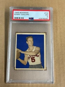 KENNY SAILORS 1948 Bowman Basketball Card #12 PSA 3 VG - Picture 1 of 3