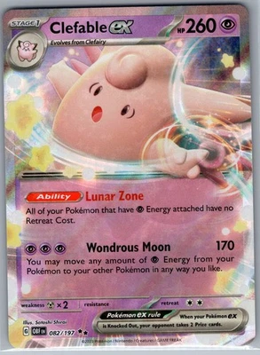 Clefable ex 082/197 SV03: Obsidian Flames - Pokemon Card - NM - Image 1 of 2