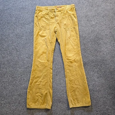 Pilcro Pants Womens Size 27 Yellow Corduroy Flare Bootcut Pockets Retro Casual - Image 1 of 4