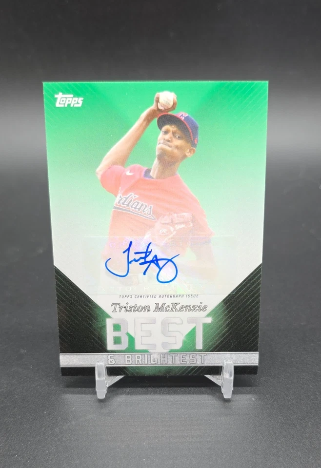 2022 Topps X Wander Franco - Best & Brightest Triston McKenzie #29-A Green... - Image 1 of 1