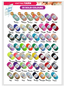 10 / 5 X 100g 55colour Knitting Yarn Ball Knitting Yarn 100% Acrylic winter Soft - Picture 1 of 64