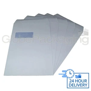 1000 x C4/A4 Quality White Window SS Envelopes 88gsm - Picture 1 of 5