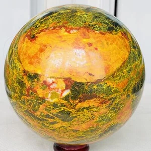 Natural Realgar Stone Sphere Crystal Ball Quartz Decor Healing 3120G - Picture 1 of 12