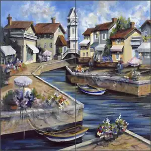Arte de cocina italiano azulejo de canal salpicadero Whitney Village POV-TWA017 - Imagen 1 de 7