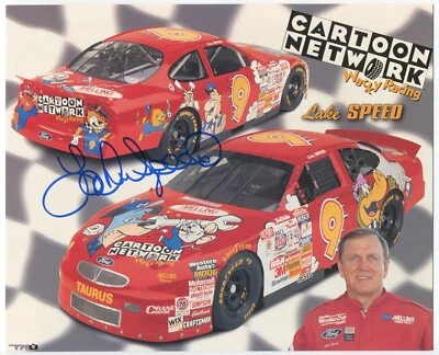 Foto firmada por Lake Speed 8x10 piloto de coche de carreras NASCAR Foto 1 de 2