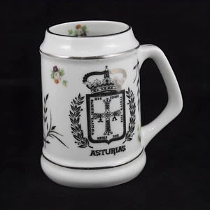 Jarra de Porcelana Cerveza ESCUDO DE ASTURIAS Vintage c.1980 Capacidad 0.5L - Imagen 1 de 5