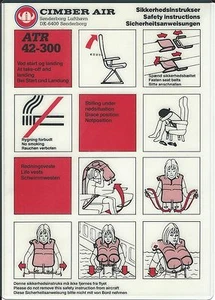 Safety Card - Cimber Air - ATR 42 300 (Denmark) (S3690) - Bild 1 von 1