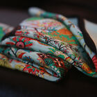 100% Silk  Flower Print Square Neck Bandana Scarf Women's Handkerchief21"*21"