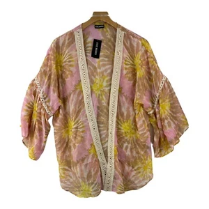 Steve Madden, Crochet-Tri, Tie-Dyed Kimono, OSFM, UVP 52,00 $ - Bild 1 von 9
