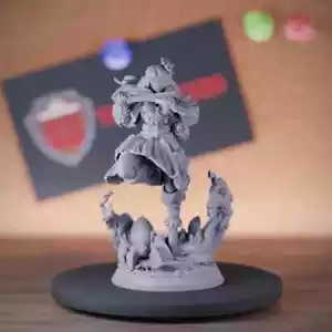 Female Drow Miniature Bard Dungeons and Dragons Mini RPG Tabletop Miniature DnD - Picture 1 of 8