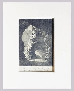 1790c Switzerland Gondo  -  engraving MINI w/passepartout (04526) - Picture 1 of 2