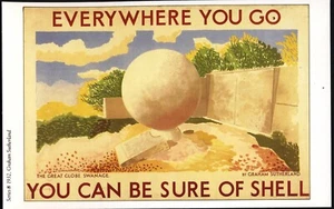 Modern Postcard: 1932 SHELL OIL & PETROL Advert: The Great Globe, Swanage - Picture 1 of 1